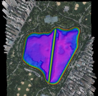 Central Park Reservoir Single Beam Bathymetry, NYC