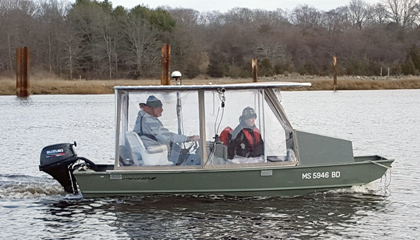 14 ft. Starcraft designed for shallow water bathymetric and geophysical surveys, sediment sampling & water quality monitoring